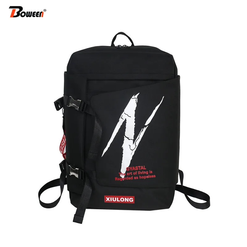 

Leisure cool Unisex backpack men women nylon student back pack Large capacity school bags Hip hop street style backbag