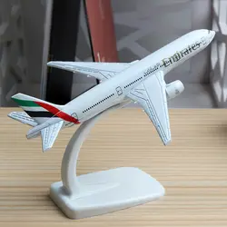 Модель самолета Boeing 777 Airbus Emirates из сплава авиационный самолет B777, 16 см
