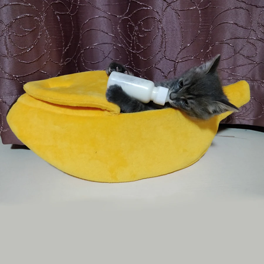 cheap Banana Pet Bed Mat Lovely Cat Bed House Puppy Dog House Kennel Portable Pet Sofa Cushion for Cats amp; Kittens Dog Mat Princess Toy