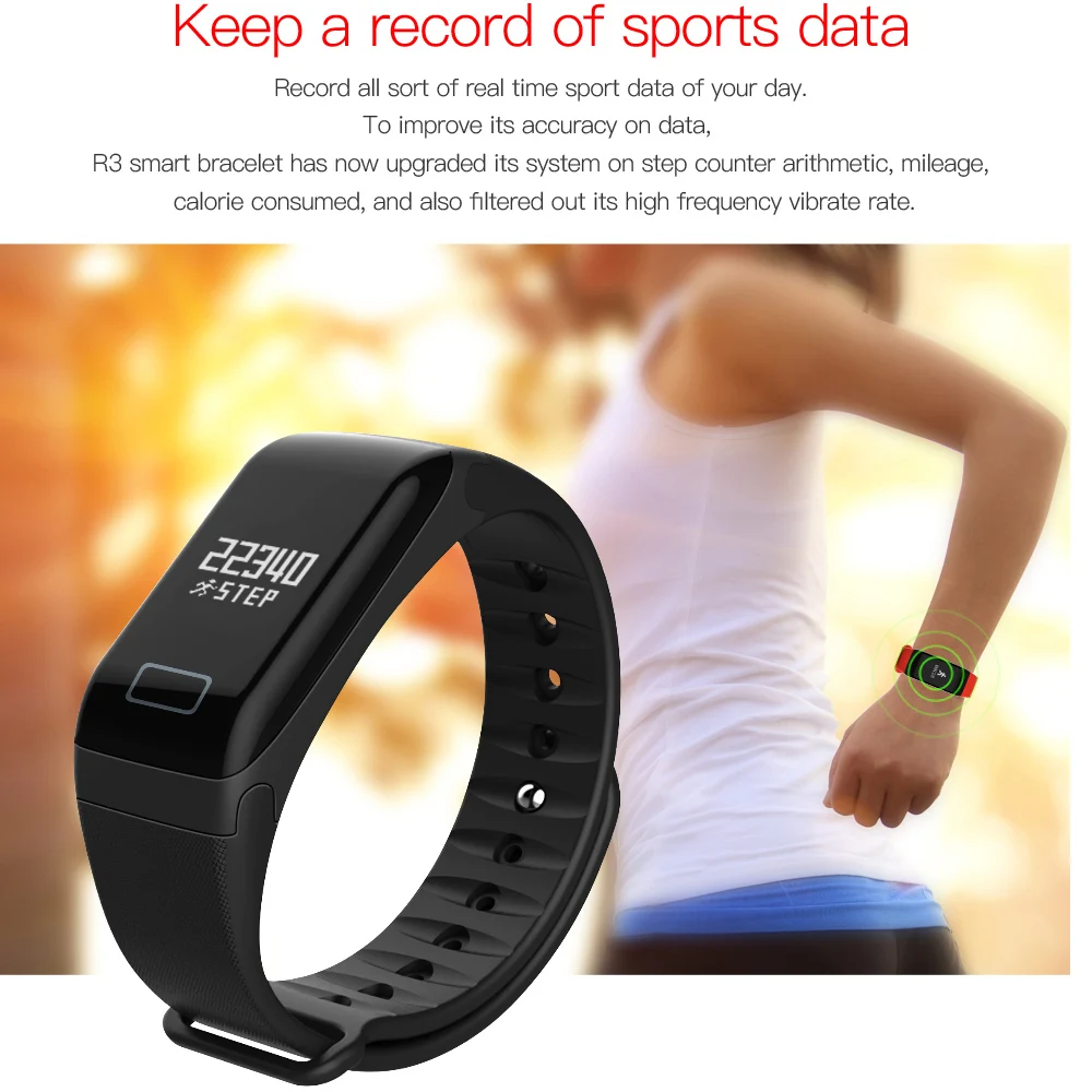  2018 Smart Fitness Bracelet Activity Tracker Wristband Bracelet Blood Pressure Oxygen Heart Rate IP67 Waterproof PK K1 miband 2