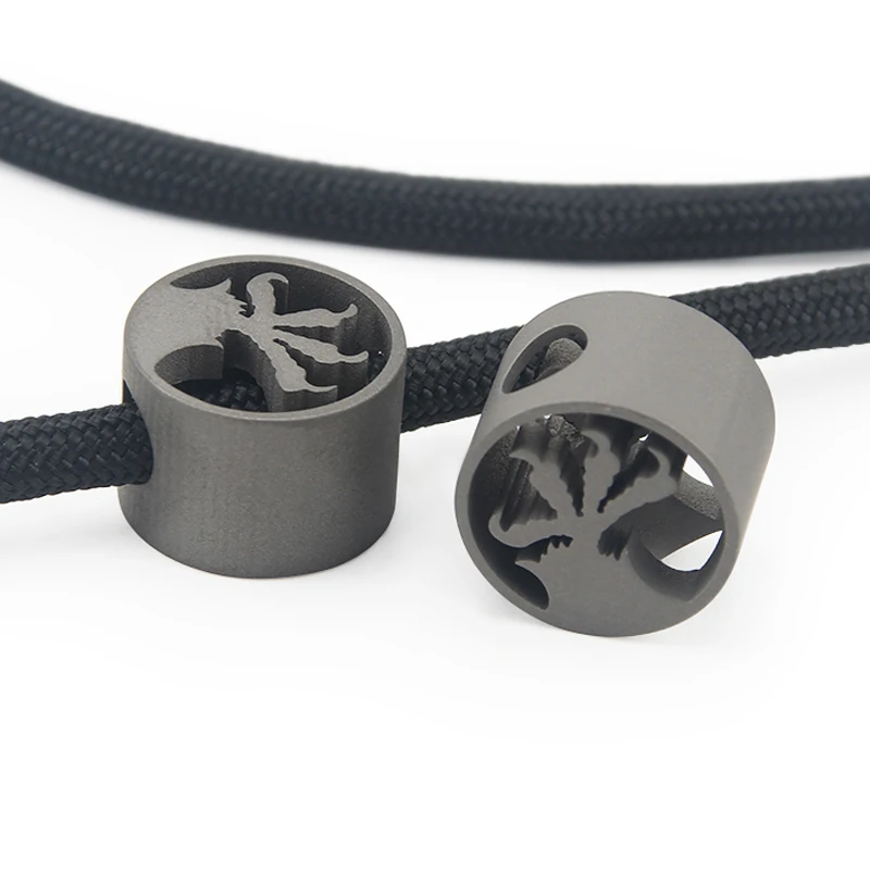 

TC4 Titanium Alloy Knife Beads Eagle Claw Paracord Umbrella Rope Cord Outdoor EDC Lanyard Wash Stone Rough Beads
