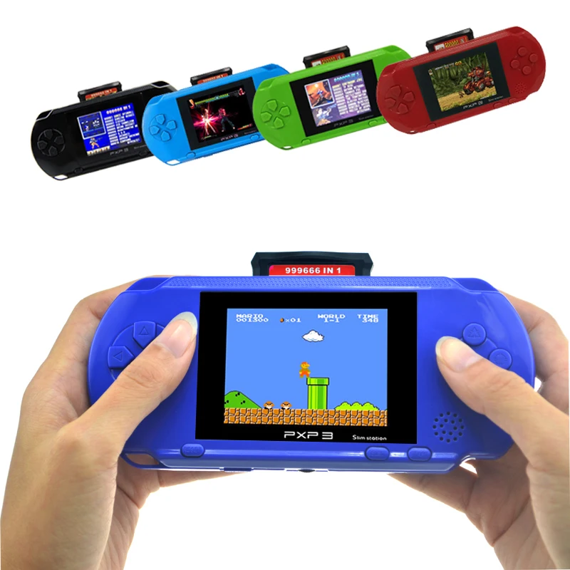 3 дюймовый 16 бит PXP3 тонкая станция Ручной игровой плеер Видео игровая консоль с av