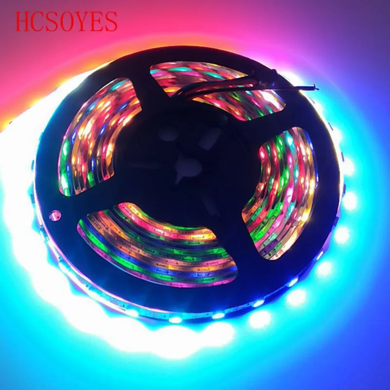 

DC 5V 2811ic WS2812B 4/5M/roll Built-in RGB independent Addressable LED Strip 30/60 led/mPixel 5050 SMD IP30 non-waterproof