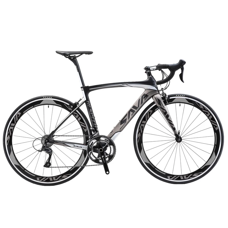 Top SAVA Road Bike 700C Carbon Road Bike T700 Carbon Frame+fork Bicycle Road Speed Bike Racing with SHIMANO SORA bicicleta carretera 5