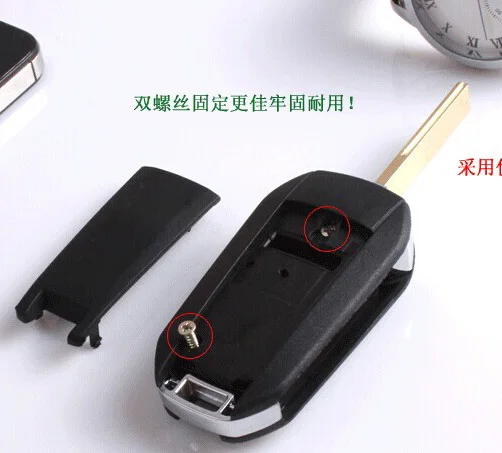 2 Button Modified Remote Key Shell Case for Peugeot 307 407 408 Citroen with Groove Blade (7)-1