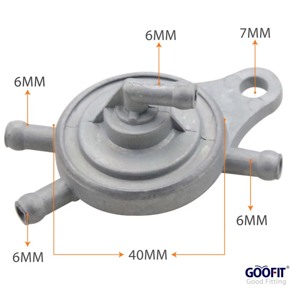 GOOFIT 4 способ топливный клапан бензиновый спусковой кран вакуумного клапана части китайского скутера аксессуар M088-008