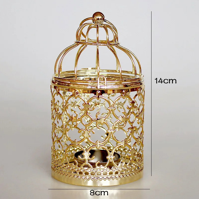 

Metal Hollow Moroccan Lantern Candle Holder Tea Light Candle Cradle Home Room Decor 66CY