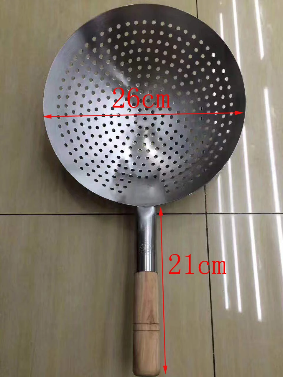 26cm colander Большой толстый сетчатый фильтр из нержавеющей стали дуршлаг РУЧКА кухонная посуда масляный фильтр Мука сито дуршлаг кухонный поварской ВОК - Цвет: 26cm colander