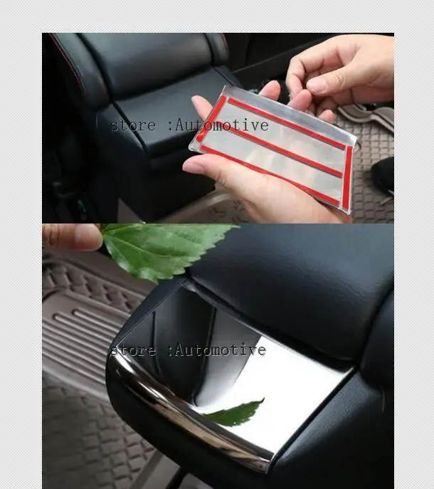 

FIT FOR HONDA CIVIC 2016 2017 (sedan) ACCESSORIES STAINLESS STEEL ARMREST BACK TRIM COVER MAT STICKER CAR-STYLING