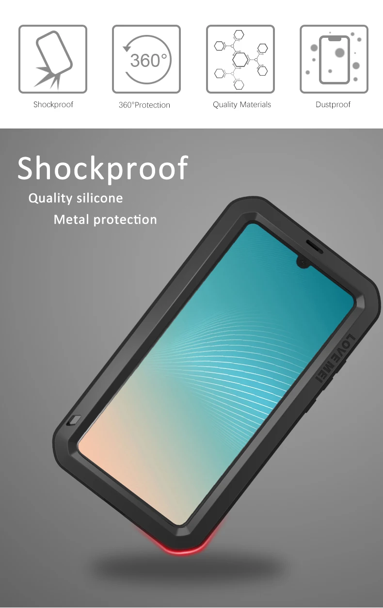 For Huawei P30 Pro Case LOVE MEI Shock Dirt Proof Water Resistant Metal Armor Cover Phone Case for Huawei P30 Lite P30 For Huawei P30 Pro Case LOVE MEI Shock Dirt Proof Water Resistant Metal Armor Cover Phone Case for Huawei P30 Lite P30