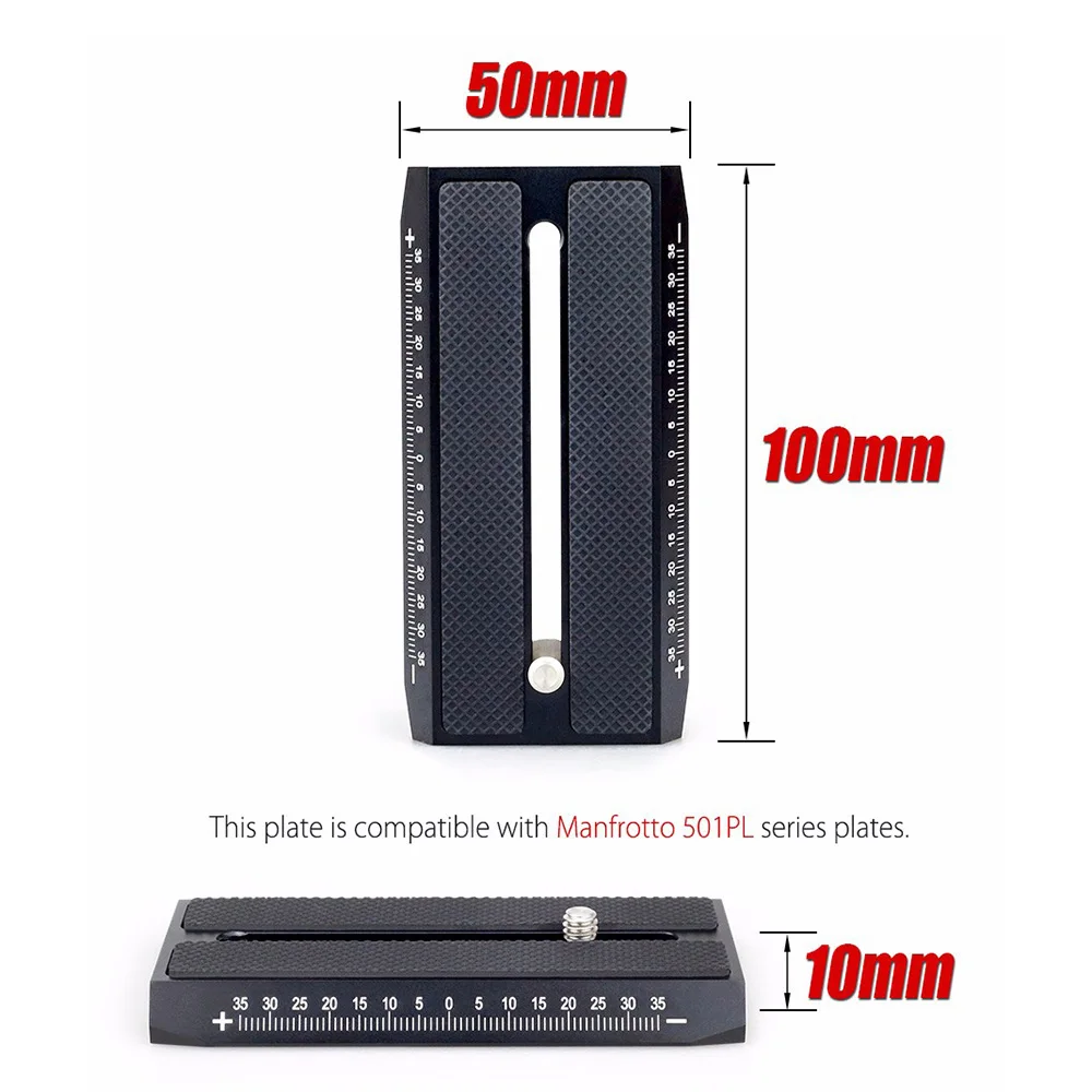 INNOREL QV100 быстросъемная пластина для видео штатива монопод совместим с Manfrotto 501HDV 503HDV 701HDV MH055M0-Q5 501PL и т. д