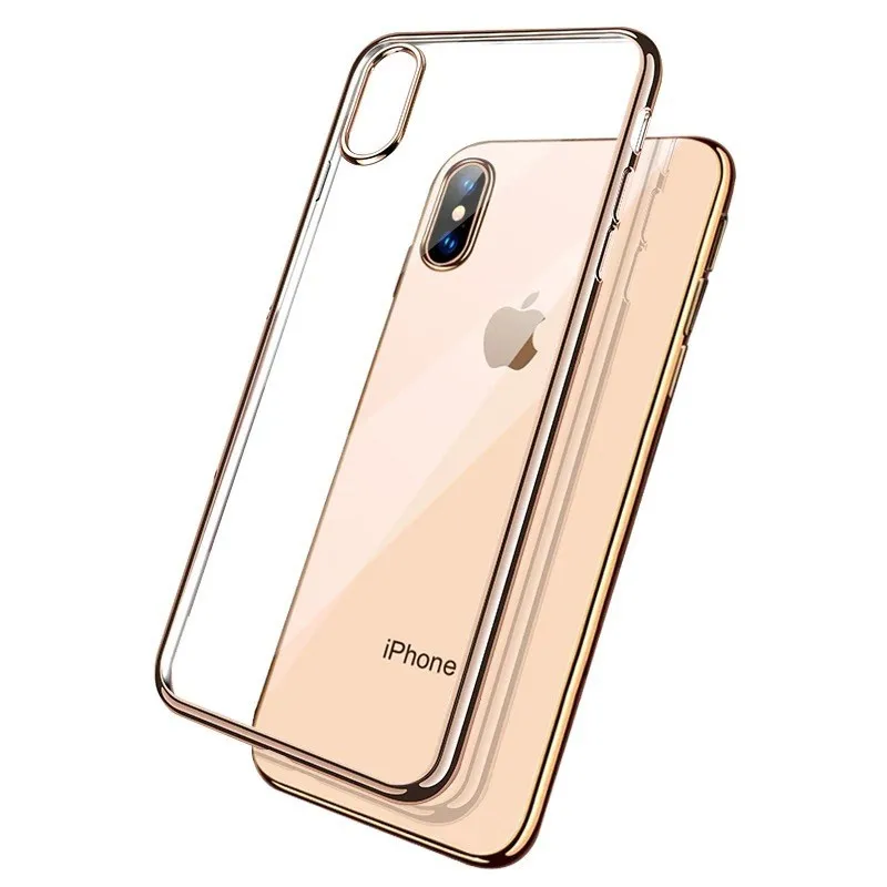 Роскошный ультра тонкий Кристальный резиновый чехол из ТПУ для iPhone XS MAX XR X iPhone 6S 6 6Plus 5 5S SE iPhone 7 8 8Plus задняя крышка