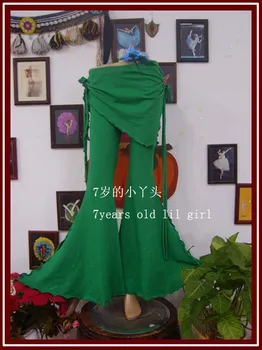 

tribal fusion Belly dance pants Lycra cotton tribal Belly dance flare Pants with skirt AC79-86