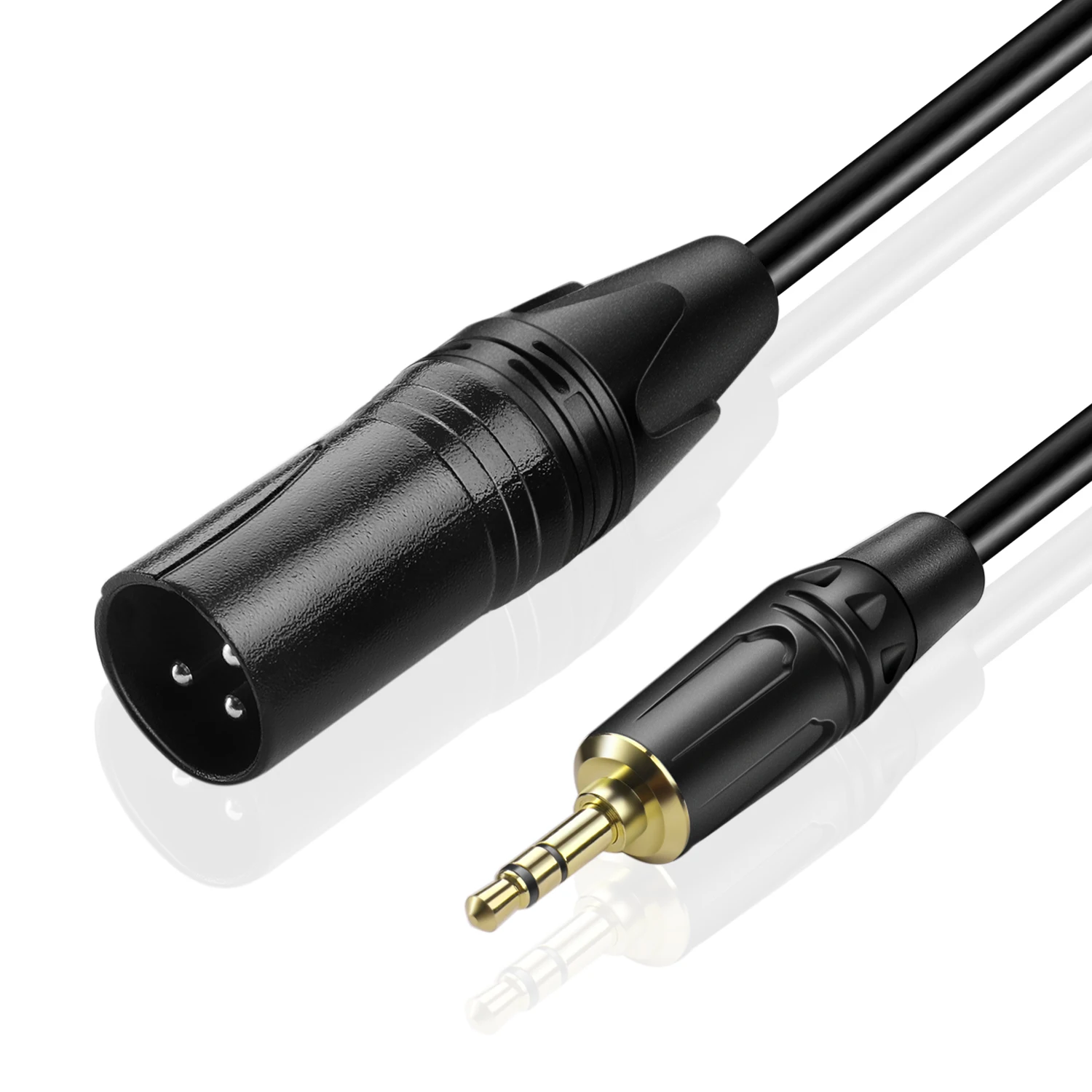

3.5 mm (1/8 Inch) TRS Stereo Male to XLR Male Balanced Interconnect Audio Cable,3.5mm (Mini) to XLR Male Microphone Cable 10FT