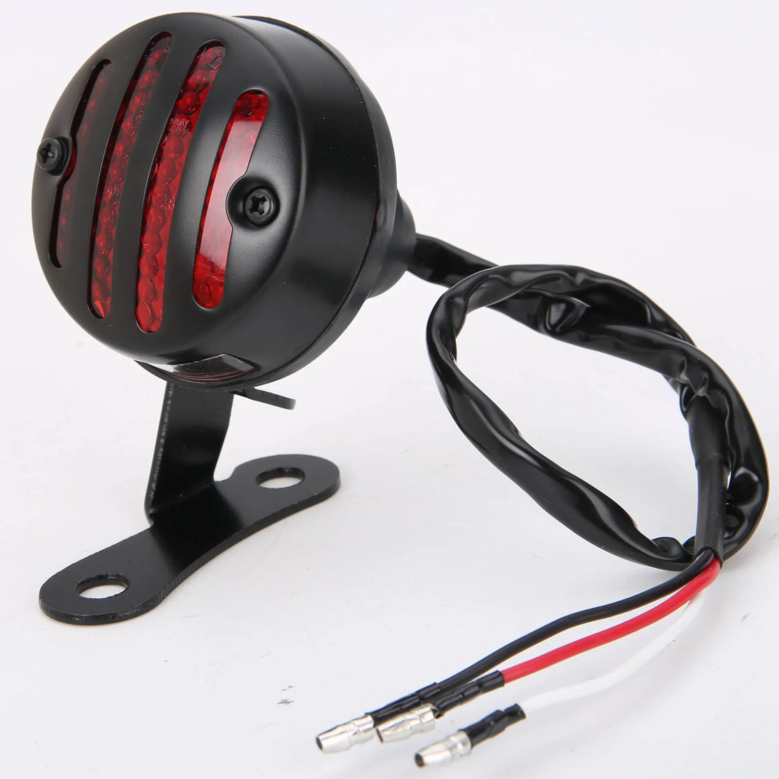 

Mayitr DC 12V Fence Red LED Motorcycle Universal Rear Tail Brake License Plate Light Black Universal for Motorcycles