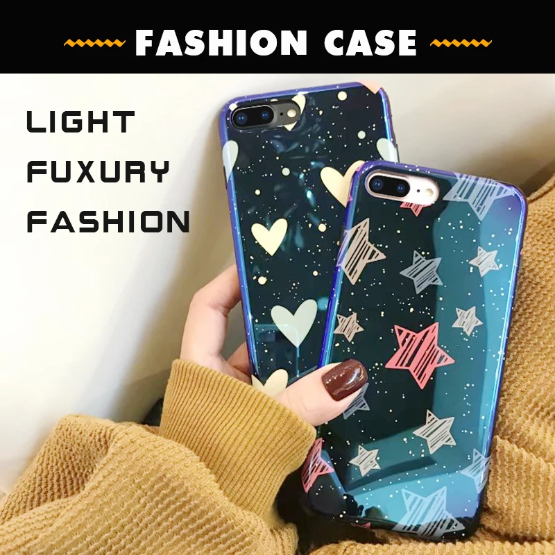Yikola soft TPU silicon phone case for iPhone 7 case for iPhone x blue light cover for Apple iPhone 7 8 6 6S plus shell coque  1