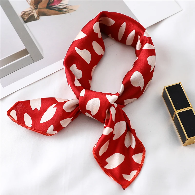 Маленький шелковый квадратный шарф для женщин модный принт для офиса женские шейные шарфы повязка для волос носовой платок для девочек дизайнер - Цвет: FX-106