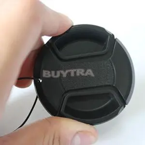 

For Sony Canon Nikon Universal 55mm SLR Camera Lens Cap Snap-On Front Lens Protection Protect Cover With Anti-lost Rope