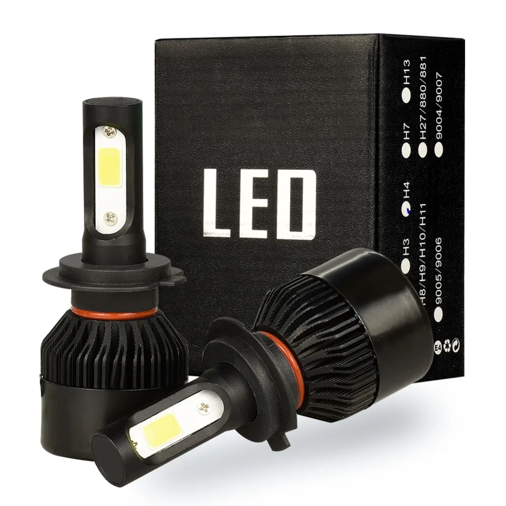 

Sattvam H4 H7 H11 H1 LED Car Headlight Bulb H3 HB3 HB4 LED Light Bulb for Car 8000LM 72W 6500K Cold White High and Low Beam Lamp