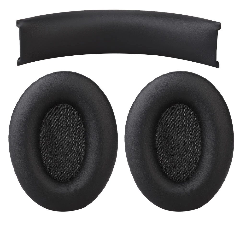 

2pcs Replacement Ear Pads + Headband Cushion for Beats by dr dre Studio 1.0 Headphone White/Black