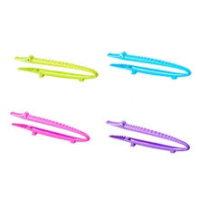 1 шт. милые кухонные пластиковые щипцы пищевые для барбекю бекона стейк хлеб зажим для салата инструменты цвет случайный кухонные инструменты и гаджеты