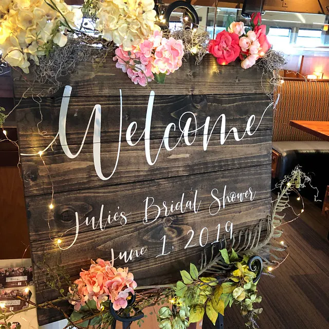 

Personalized Wedding Welcome Sign First Name Custom Wall Decals Large Party Wall Stickers Outdoor Peel and Stick Window Decals