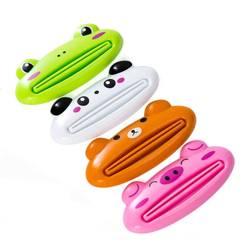 1Pcs Animal Tube Rolling Holder Squeezer Toothpaste Dispenser Plastic Press Squeezing Clip Tool Home Bathroom Accessories Random