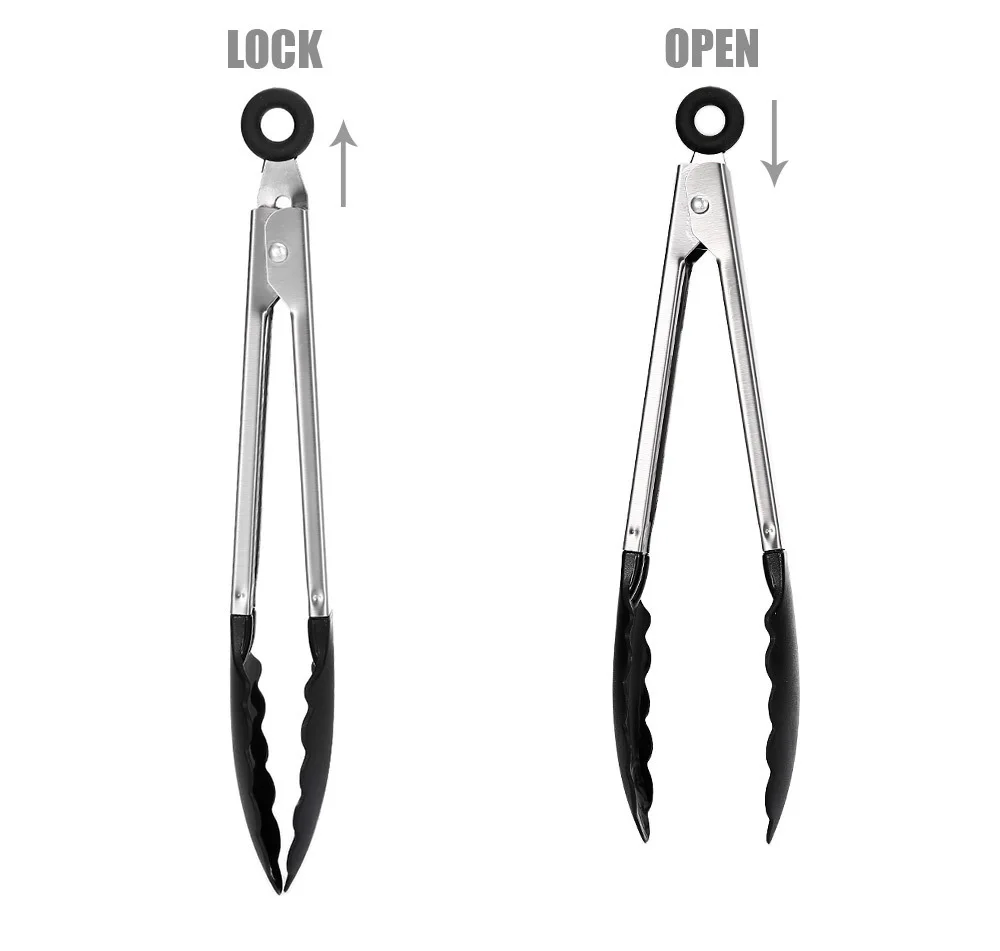 11 inch Stainless Steel Food Clip Bread Folder Barbecue Baking Tool