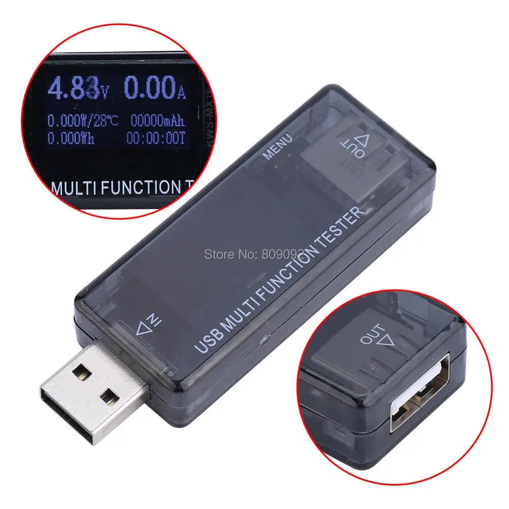 ЖК-детектор USB Вольтметр Амперметр тестер мощности питания измеритель напряжения тока зарядное устройство