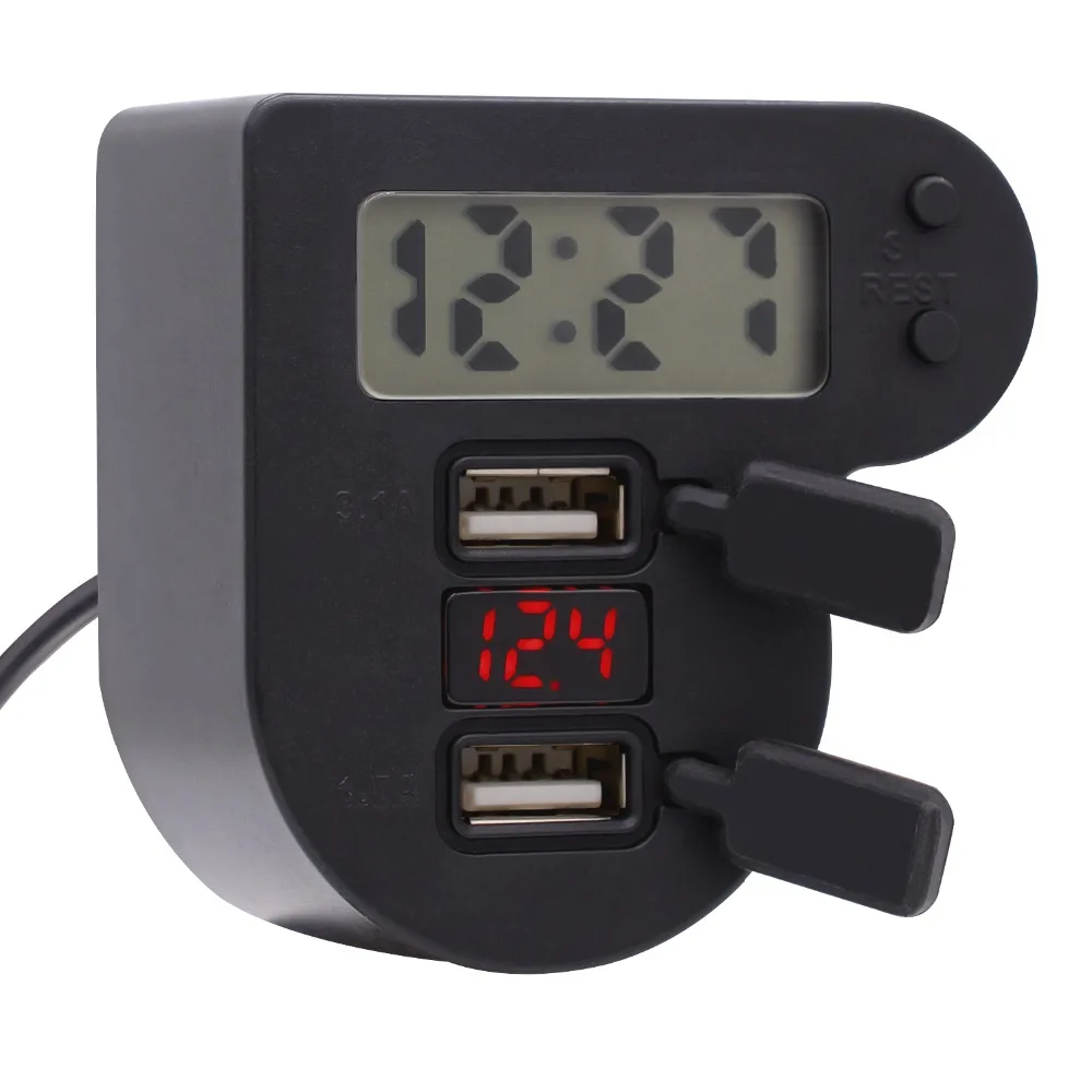 Universal USB Motorcycle Waterproof Charger Motorbike Adapter Electric Bicycle Digital Voltmeter Gauge Handlebar New Car-styling Universal USB Motorcycle Waterproof Charger Motorbike Adapter Electric Bicycle Digital Voltmeter Gauge Handlebar New Car-styling