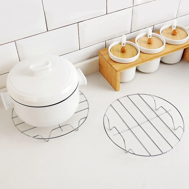 

Stainless Steel Round Steamer Rack Pots Baking Rack Stand Home Kitchen Cooking Tools Accessories