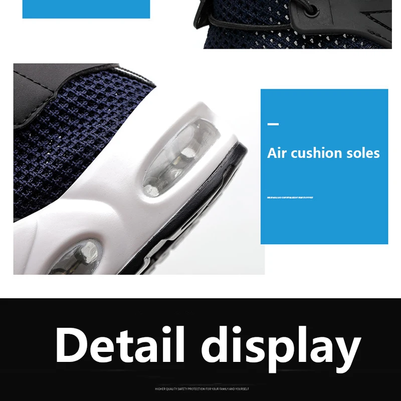 Summer Flight Woven Mesh Labor Insurance Shoes Anti-smashing Puncture Safety Shoes Non-slip Wear-resistant Jelly Sole Work Boots