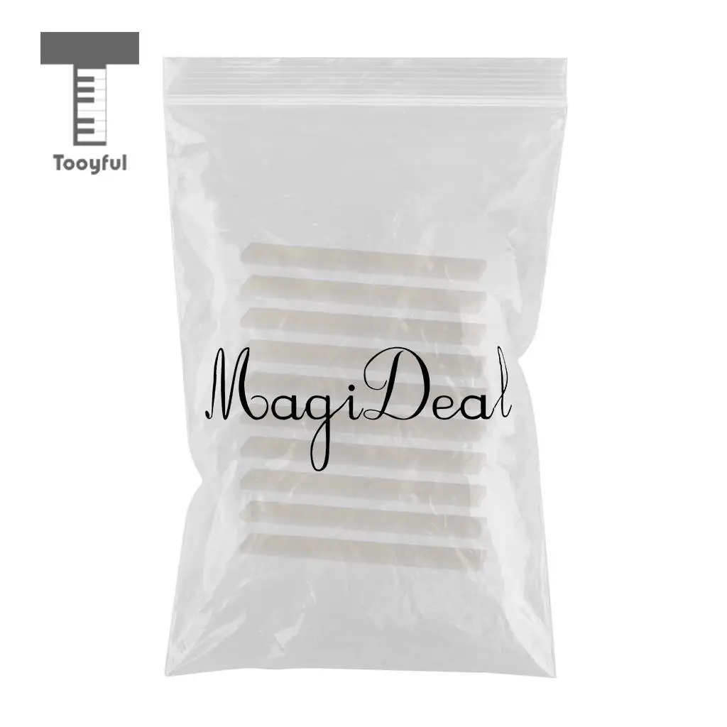 Tooyful Portable 10pcs High Quality Cattle Bone Blank Saddles For Guitar Maker Luthier Supply Guitar Accessories 