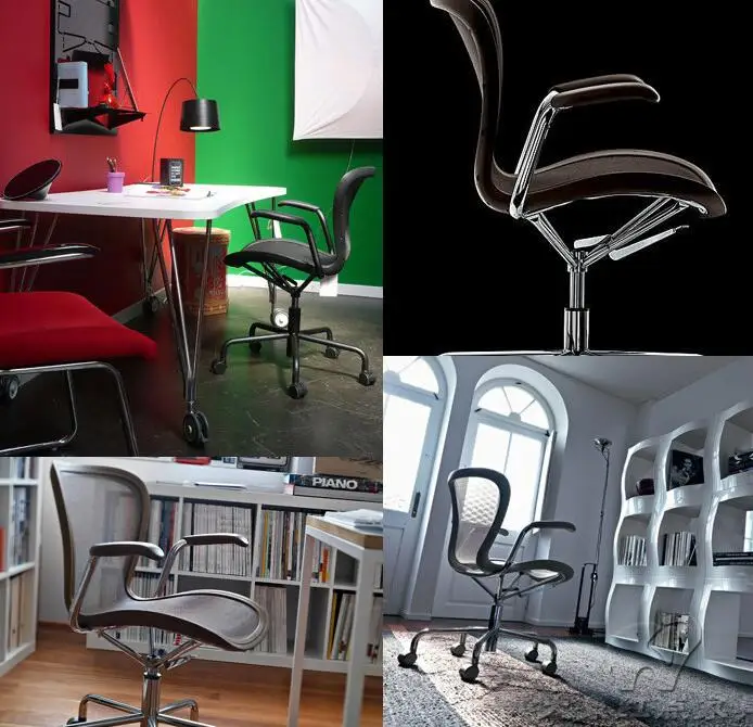 Leather boss chair reclining computer chair home modern minimalist conference chair designer office chair. -