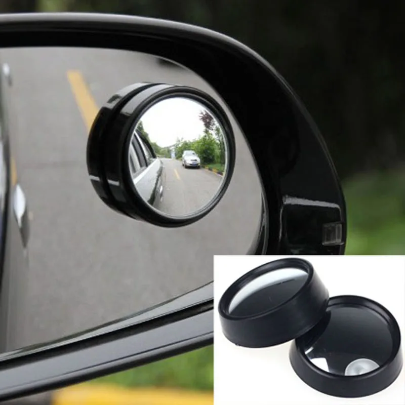 2pcs Wide Angle Round Convex Blind Spot Mirror For Car Auto Rear View Universal