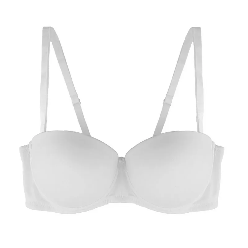 Women Sexy Bras 1/2 Cup Black/White/Khaki Have B/C/D Cup Invisible Bras Convertible Straps Strapless Slip-resistant Bras 103398 5