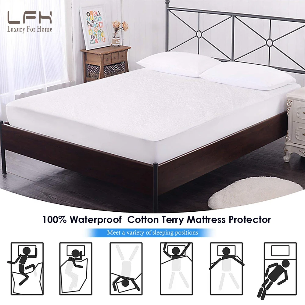 Baratos LFH 160X200cm Cubrecolchón Impermeable – Protector Colchón para Evitar Manchar tu Cama Funda Colchón Antiácaros y Antibacterias