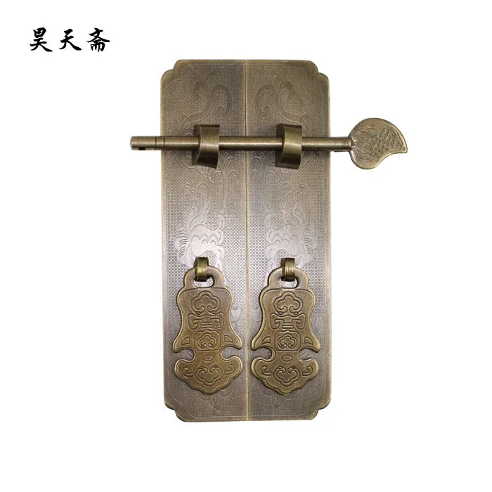 

[Haotian vegetarian] antique copper handle wardrobe cupboard furniture bookcases handle HTC-278 Lotus trumpet section