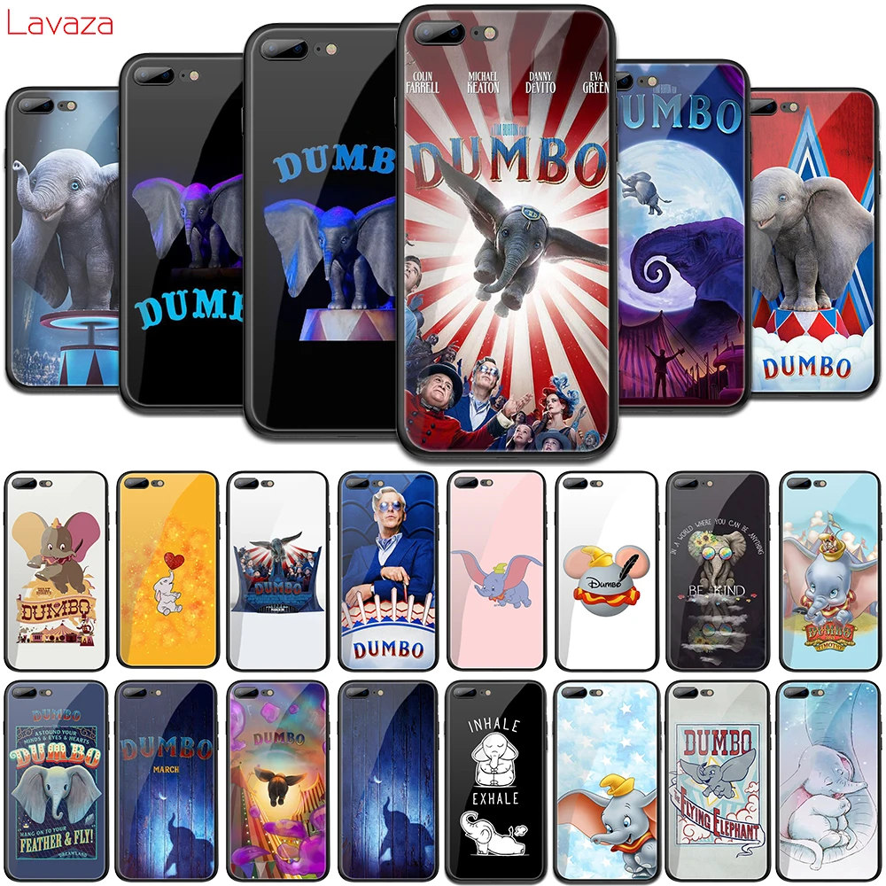 Мягкий чехол из закаленного стекла Lavaza Dumbo для iPhone 6 6S 7 8 Plus 5 5S SE XR X XS 11 Pro MAX |