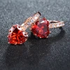 CC Jewelry – petites boucles d'oreilles en or Rose pour femmes, accessoires chics, à la mode, meilleurs cadeaux, E014 ► Photo 2/6