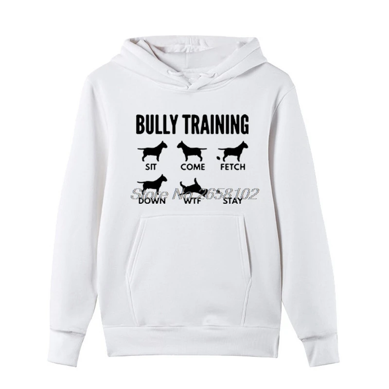 Забавный бультерьер Bully тренировочный Принт толстовки Весна Осень мужские