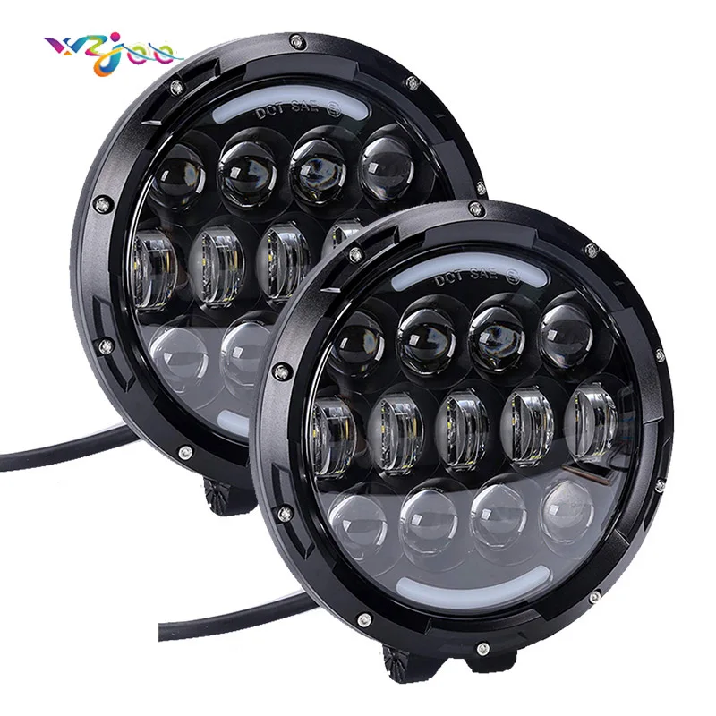 WZJOO7inch 105W светодиодные фары дальнего ближнего света рабочий свет с DRL парковки для