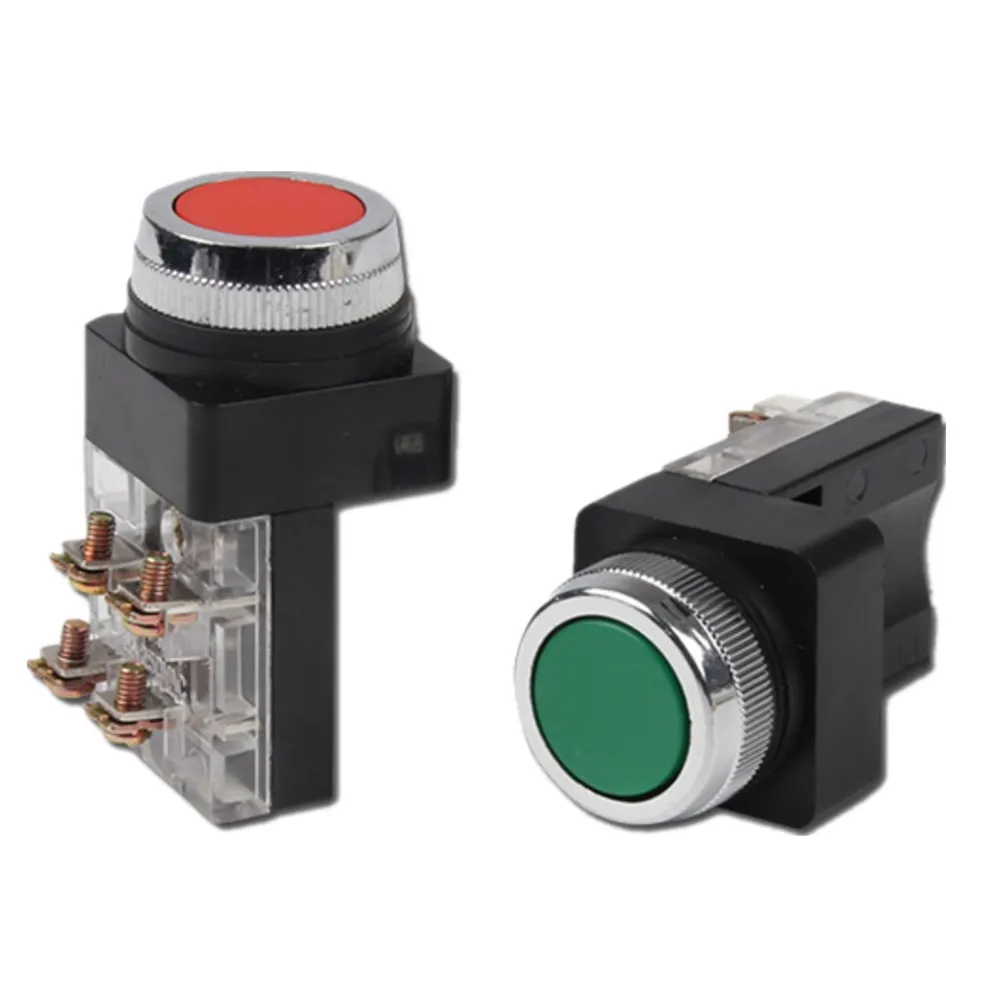 P102 Momentary self reset Push button switch 10A 380V small size Flat