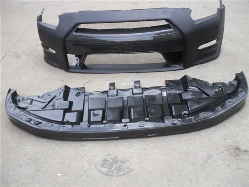 Для 2008-2013 R35 GTR DBA OEM Стиль углеродного волокна передний бампер с поддоном