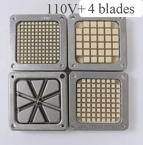 4 blades 110V Электрический Нож для картошки фри для лук огурец зачистки Картофельные Дольки плазменный резак машины танкетке картофель фри машина для производства картофеля - Цвет: 4 blades 110V