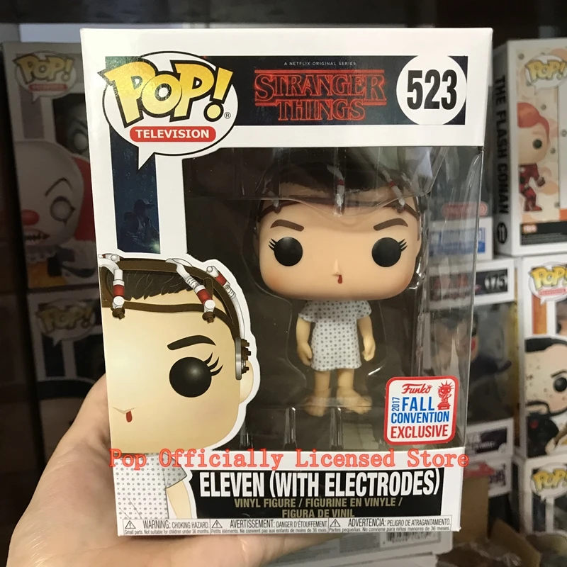 2017 NYCC эксклюзивный Funko pop странные вещи Eleven с электродами #523 Виниловая фигурка