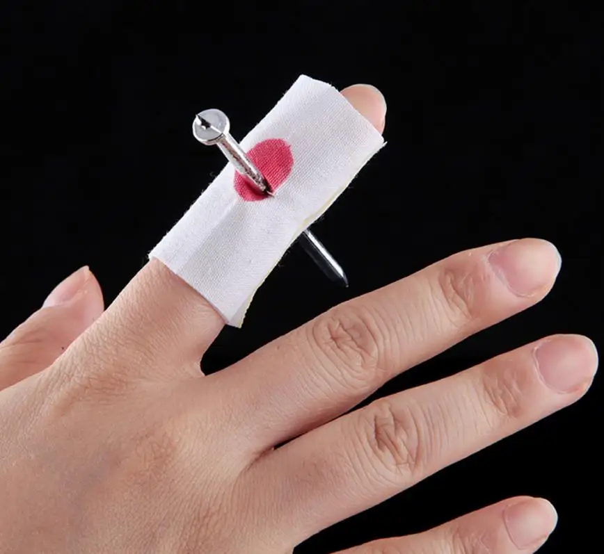 Magic Bloody Nail Thru Finger Bandage Joke Gag Gift Joke Prank