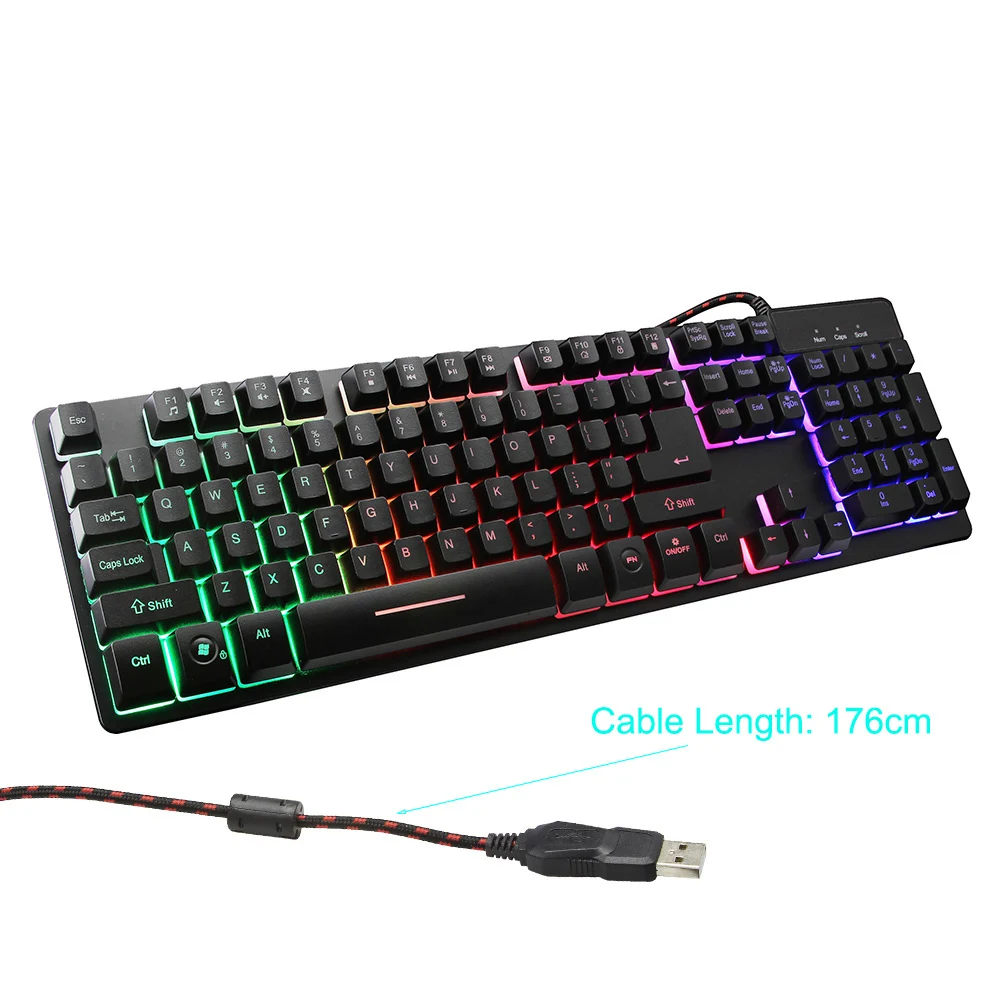 Ergonomic Wired Keyboard Gaming KeyPads