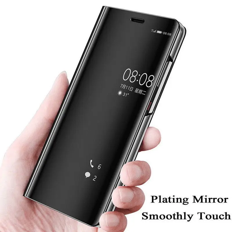 Роскошный прозрачный зеркальный умный чехол для iPhone X 7 8 6 6s Plus 10 XS MAX XR кожаный флип-чехол для телефона для iPhone X 7 8