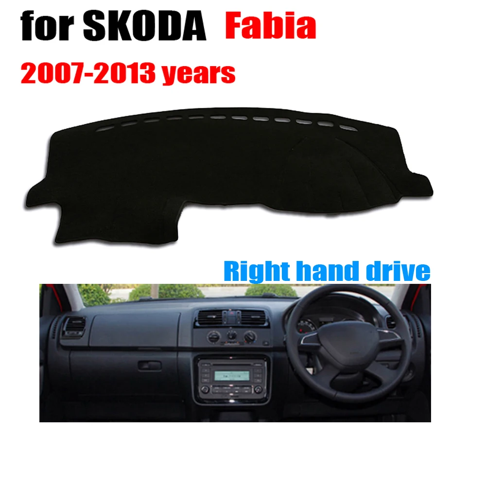 RKAC крышка приборной панели автомобиля коврик для SKODA FABIA 2007-2013 правый руль dashmat pad